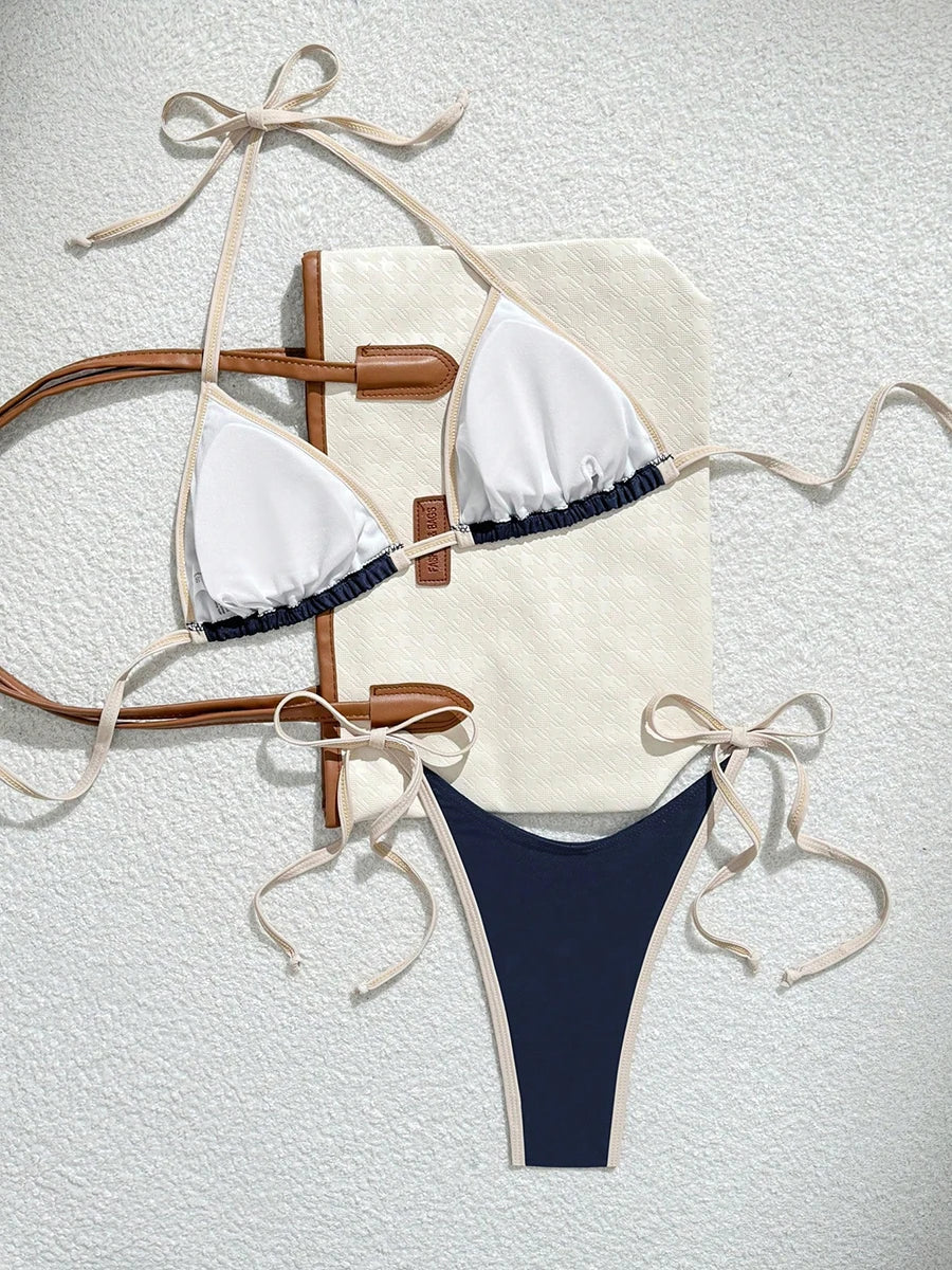 Bikini Micro de Doble Color para Mujer – Tanga Mini