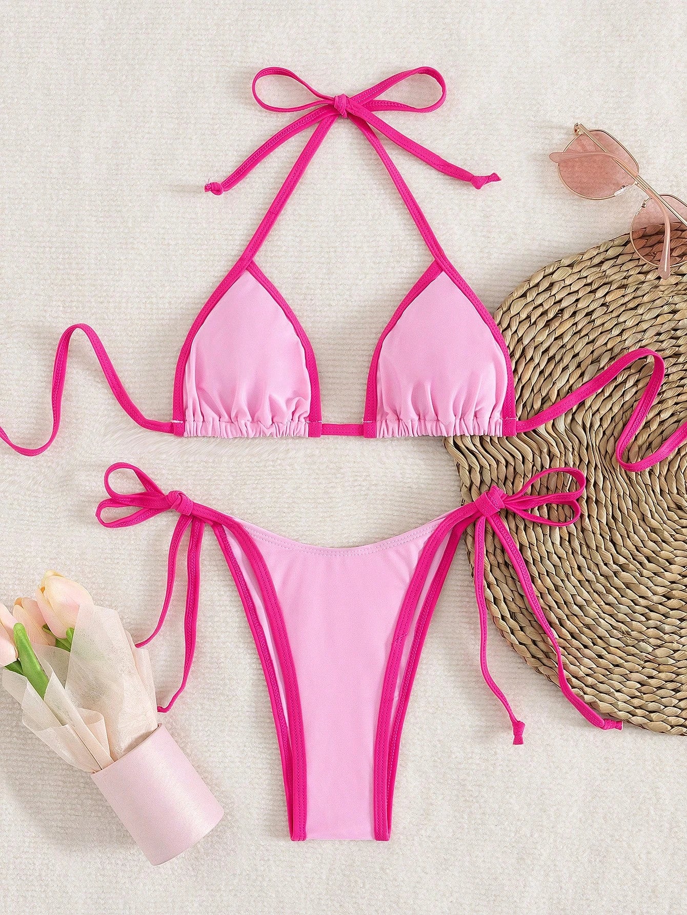 Bikini Micro de Doble Color para Mujer – Tanga Mini