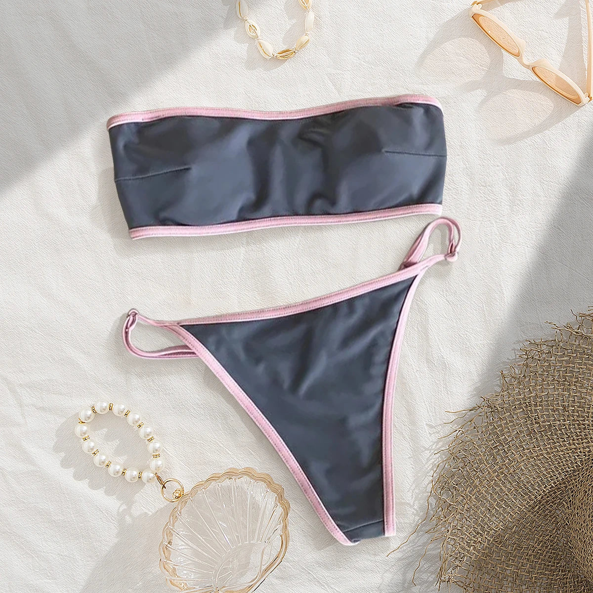 Women’s Brazilian Bikini Set With Chain Detail Swimwear