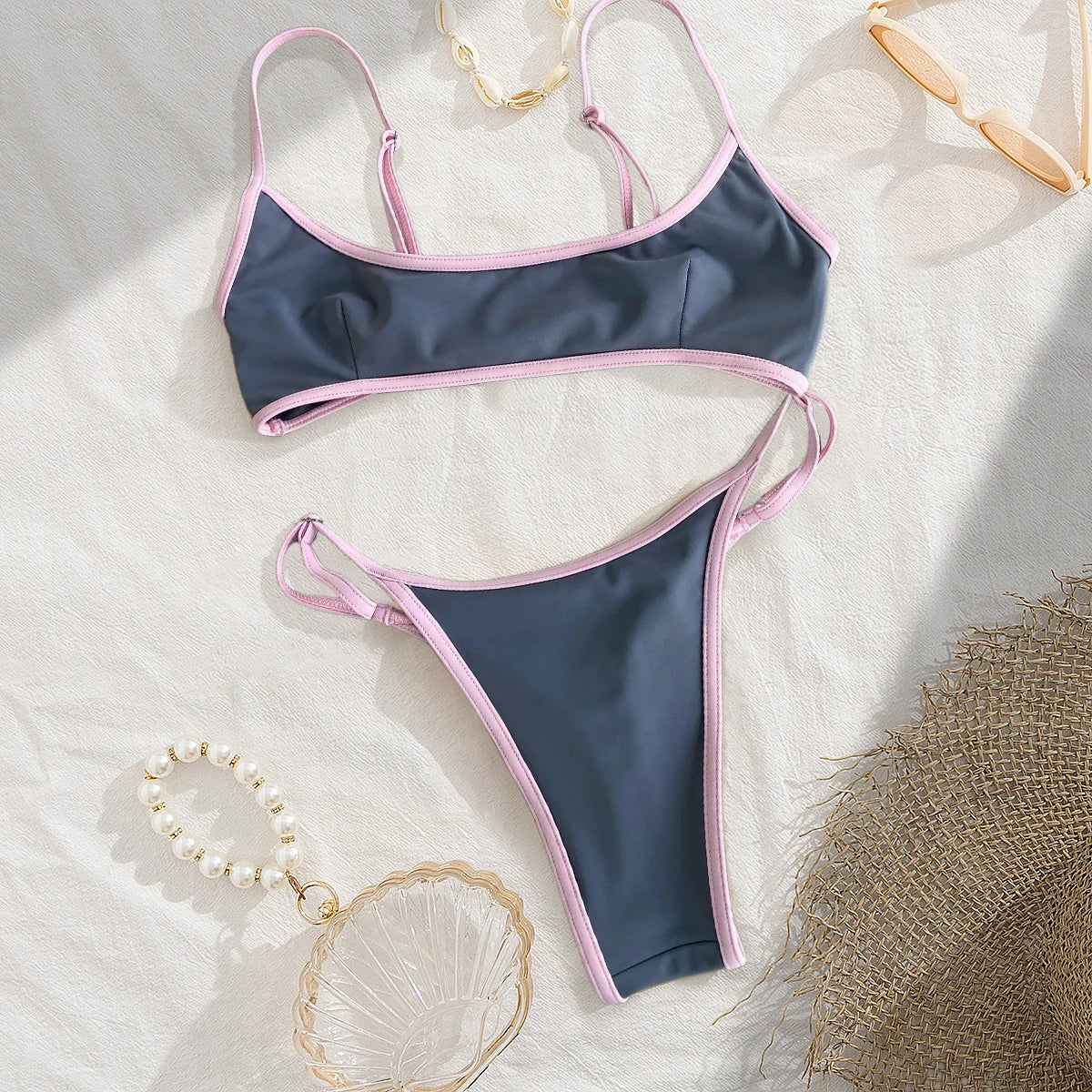 Women’s Brazilian Bikini Set With Chain Detail Swimwear